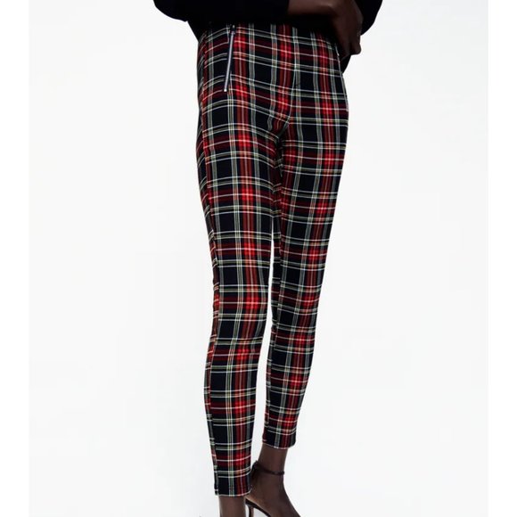 Zara Plaid Leggings - Picture 2 of 7